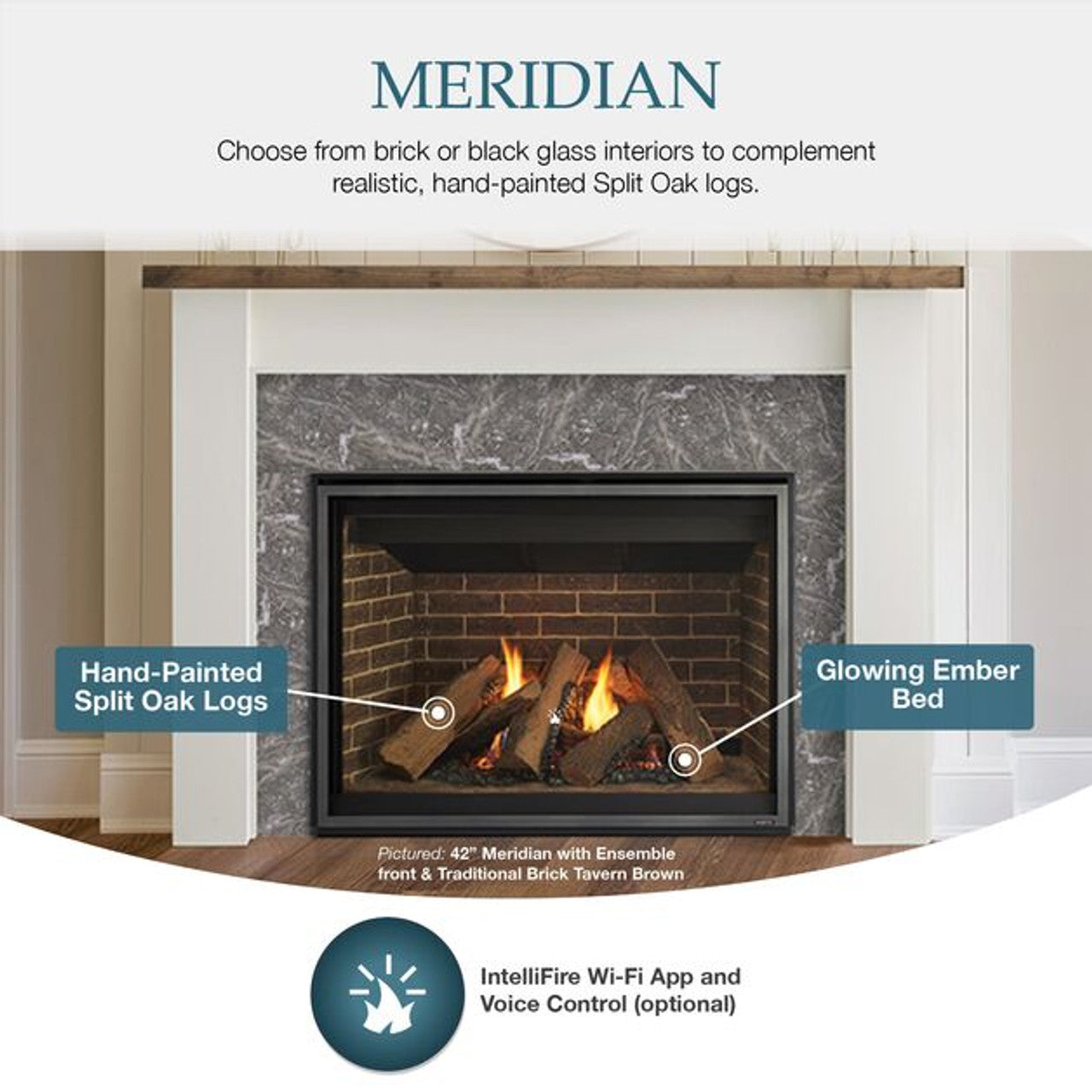 Majestic Meridian 42-Inch Direct Vent Gas Fireplace (NG)