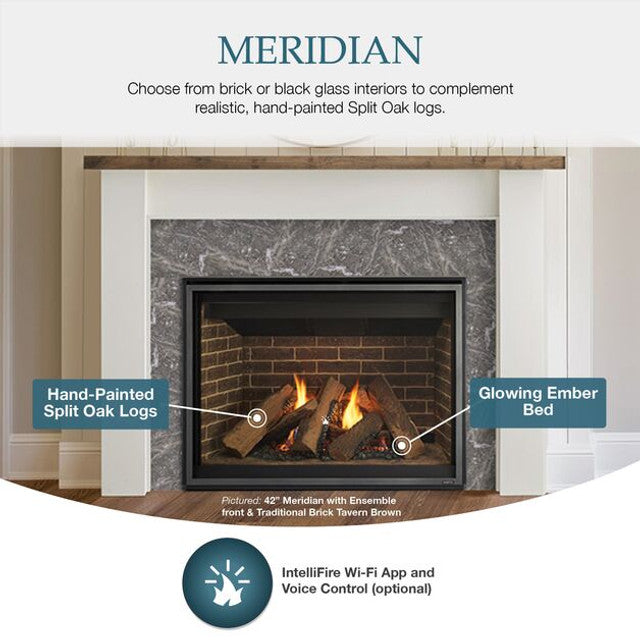 Majestic Meridian 36-Inch Direct Vent Gas Fireplace NG - MER36N