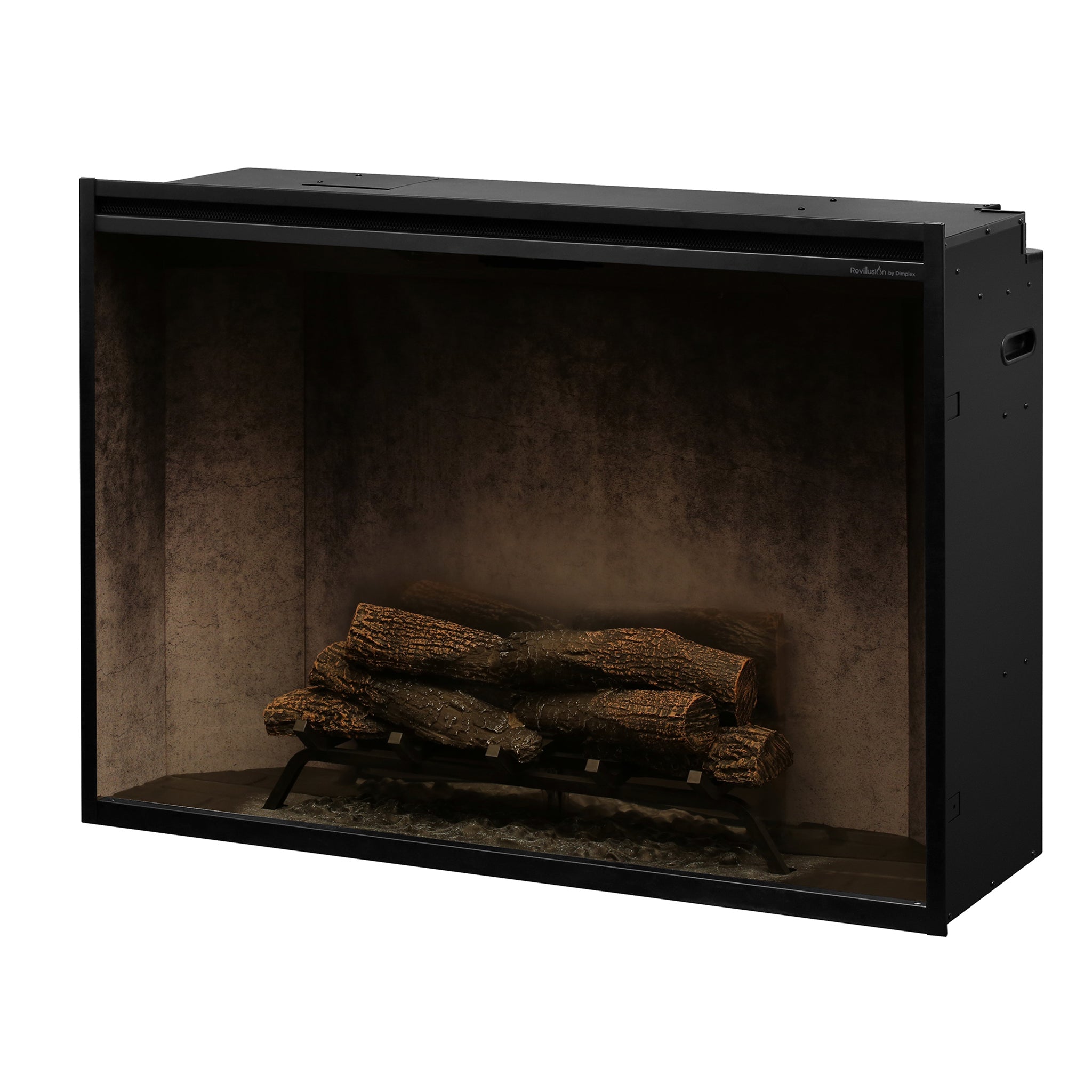 Dimplex Revillusion 42in Portrait Built-In Firebox, Weathered Concrete, with Glass Pane and Plug Kit included
