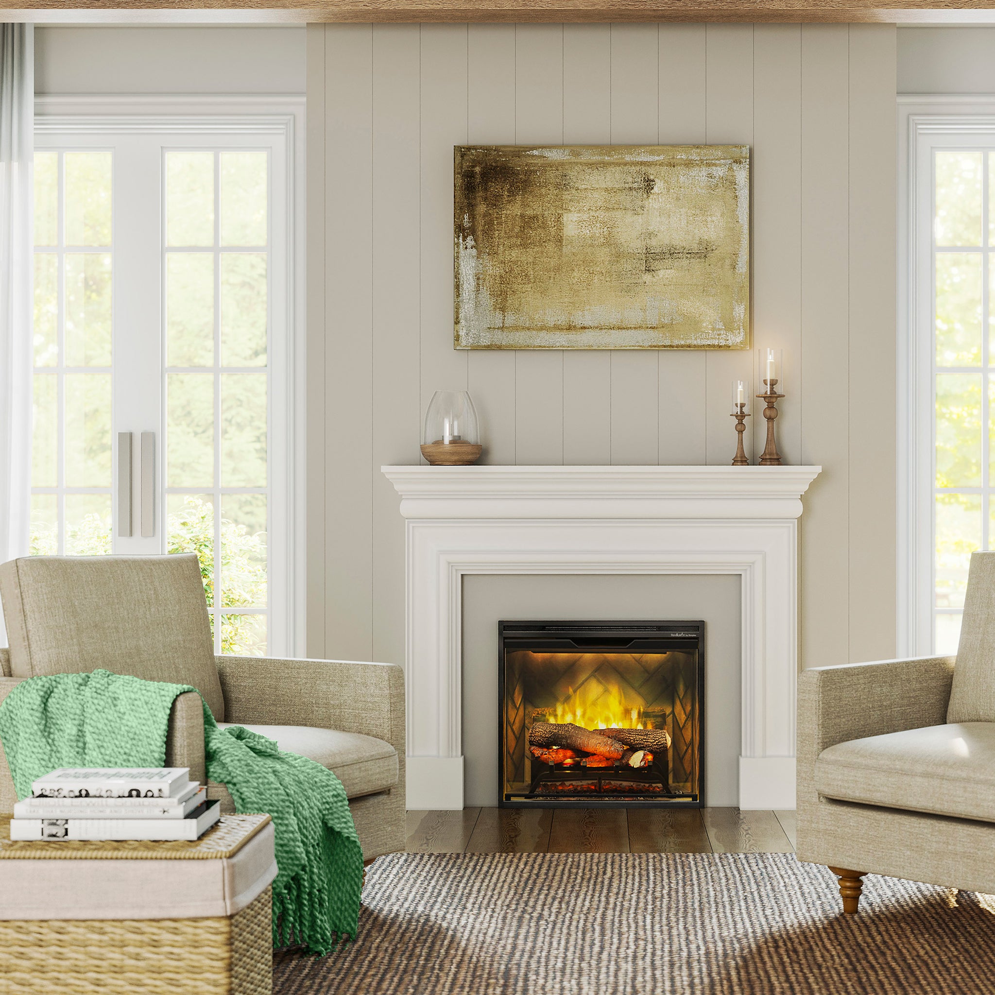 Dimplex Revillusion 24in Built-In Firebox, Herringbone