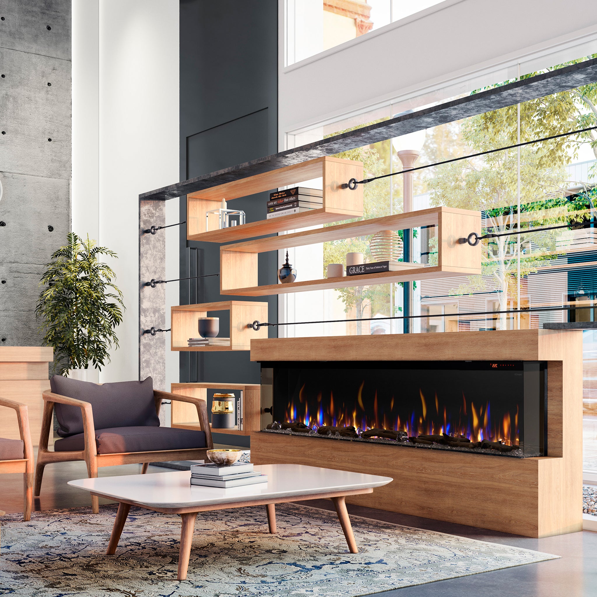 Dimplex lgnite Bold 88" Built-in Linear Electric Fireplace