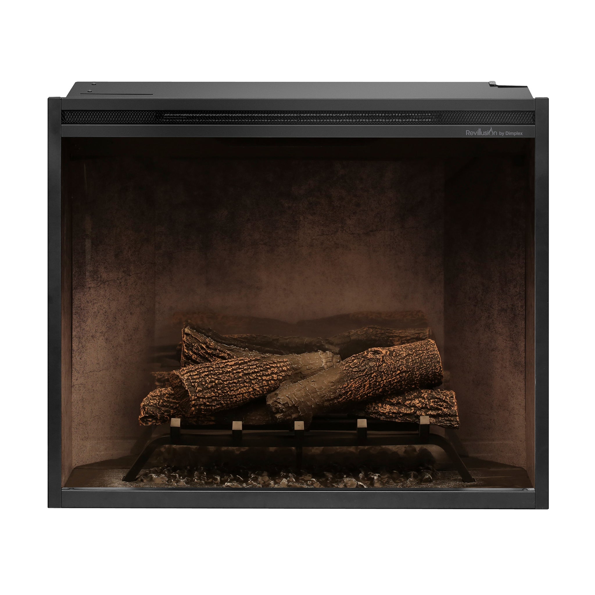 Dimplex Revillusion 30in Built-in Electric Firebox, Weathered Concrete, with Glass Pane and Plug Kit included