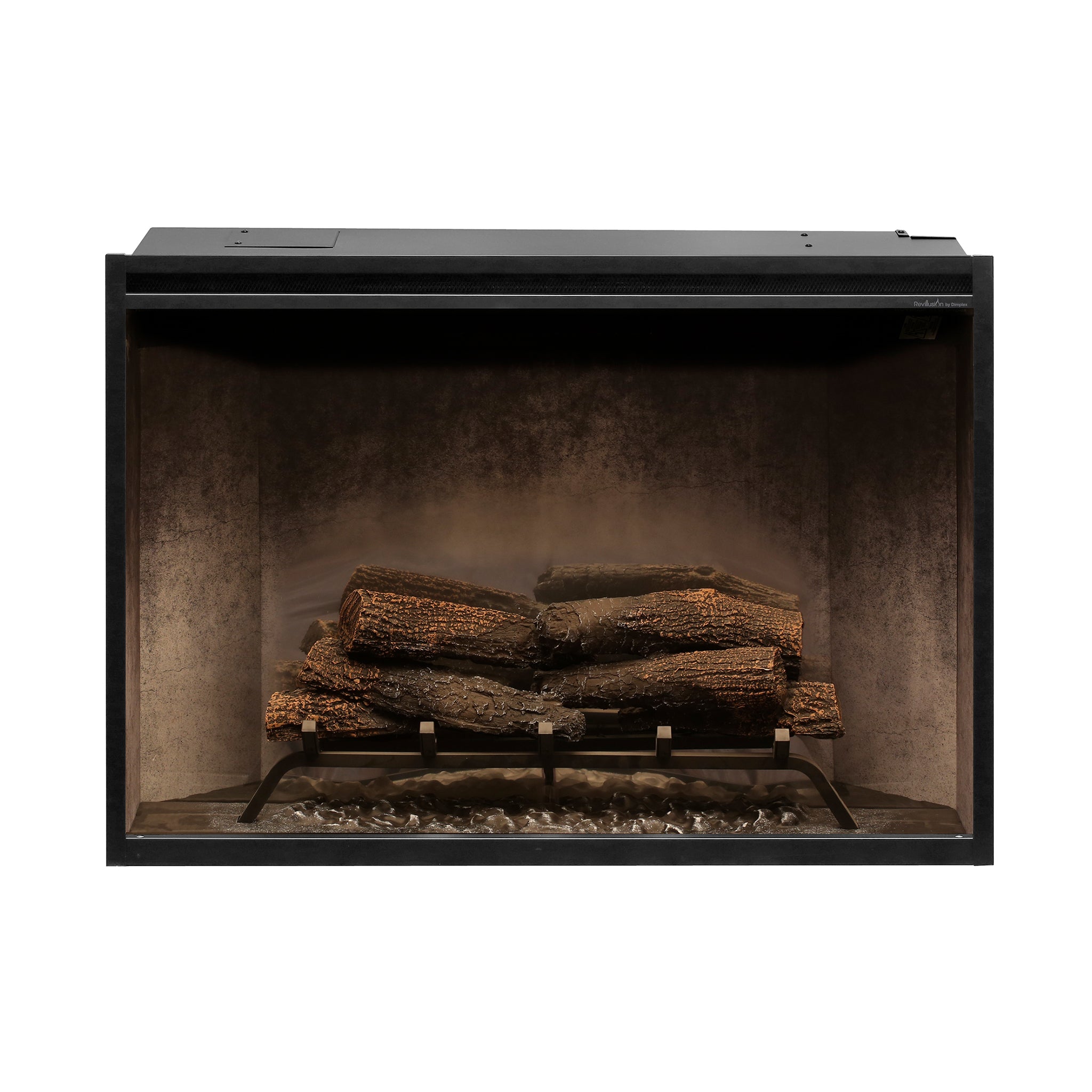 Dimplex Revillusion 36in Built-in Electric Firebox, Weathered Concrete, with Glass Pane and Plug Kit included