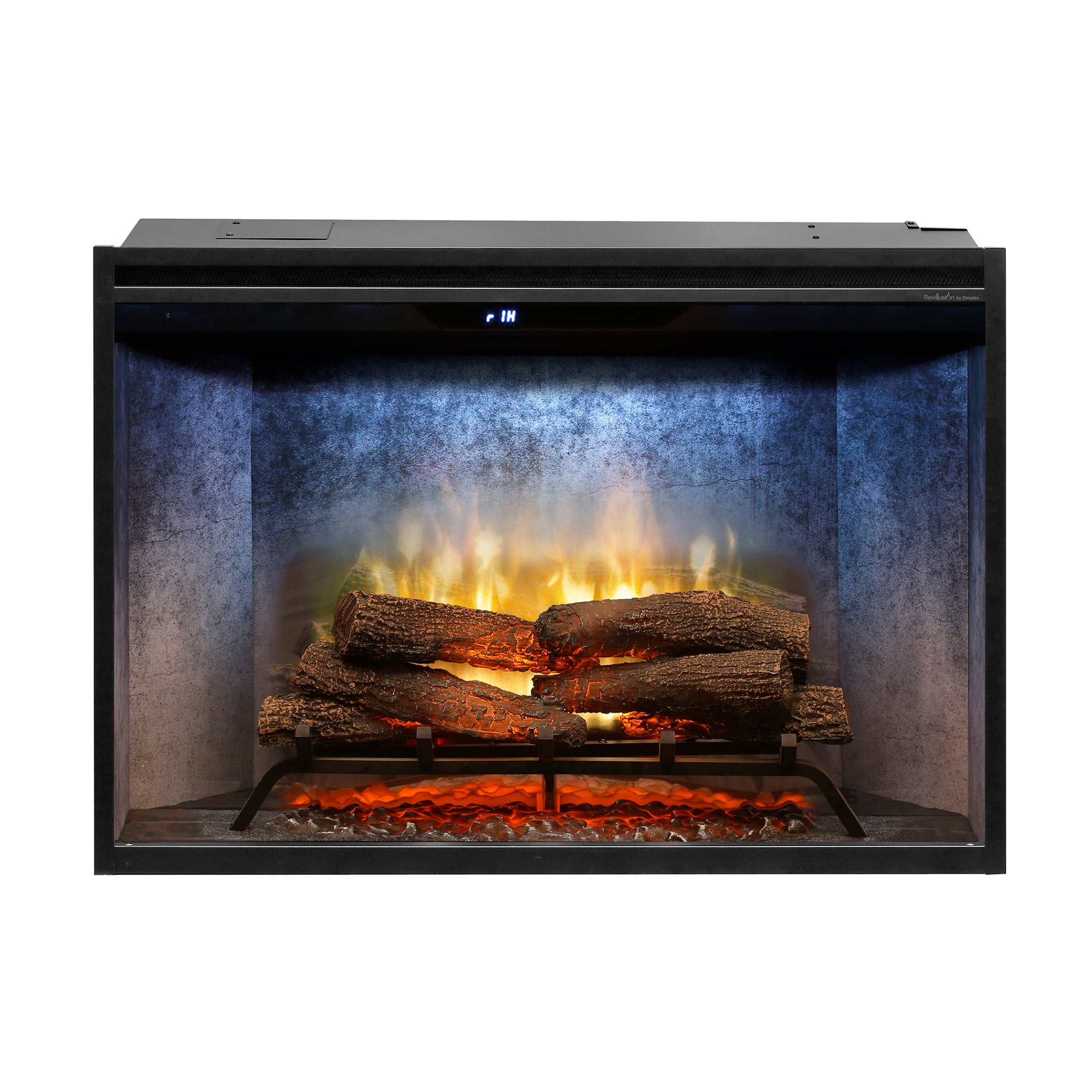 Dimplex Revillusion 36in Built-in Electric Firebox, Weathered Concrete, with Glass Pane and Plug Kit included