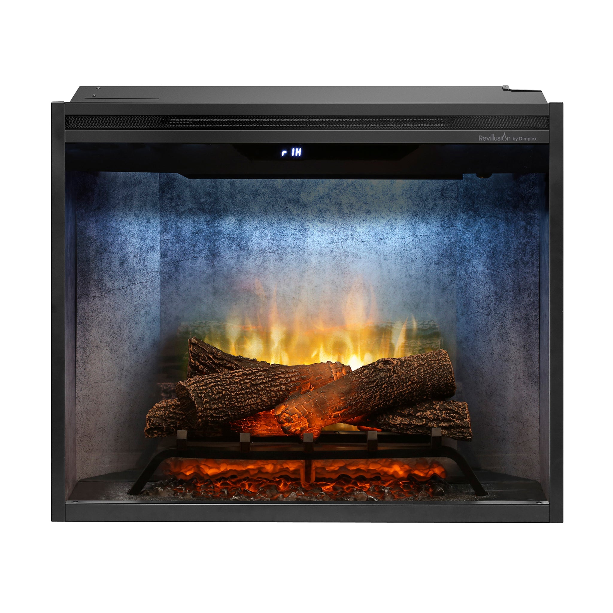 Dimplex Revillusion 30in Built-in Electric Firebox, Weathered Concrete, with Glass Pane and Plug Kit included