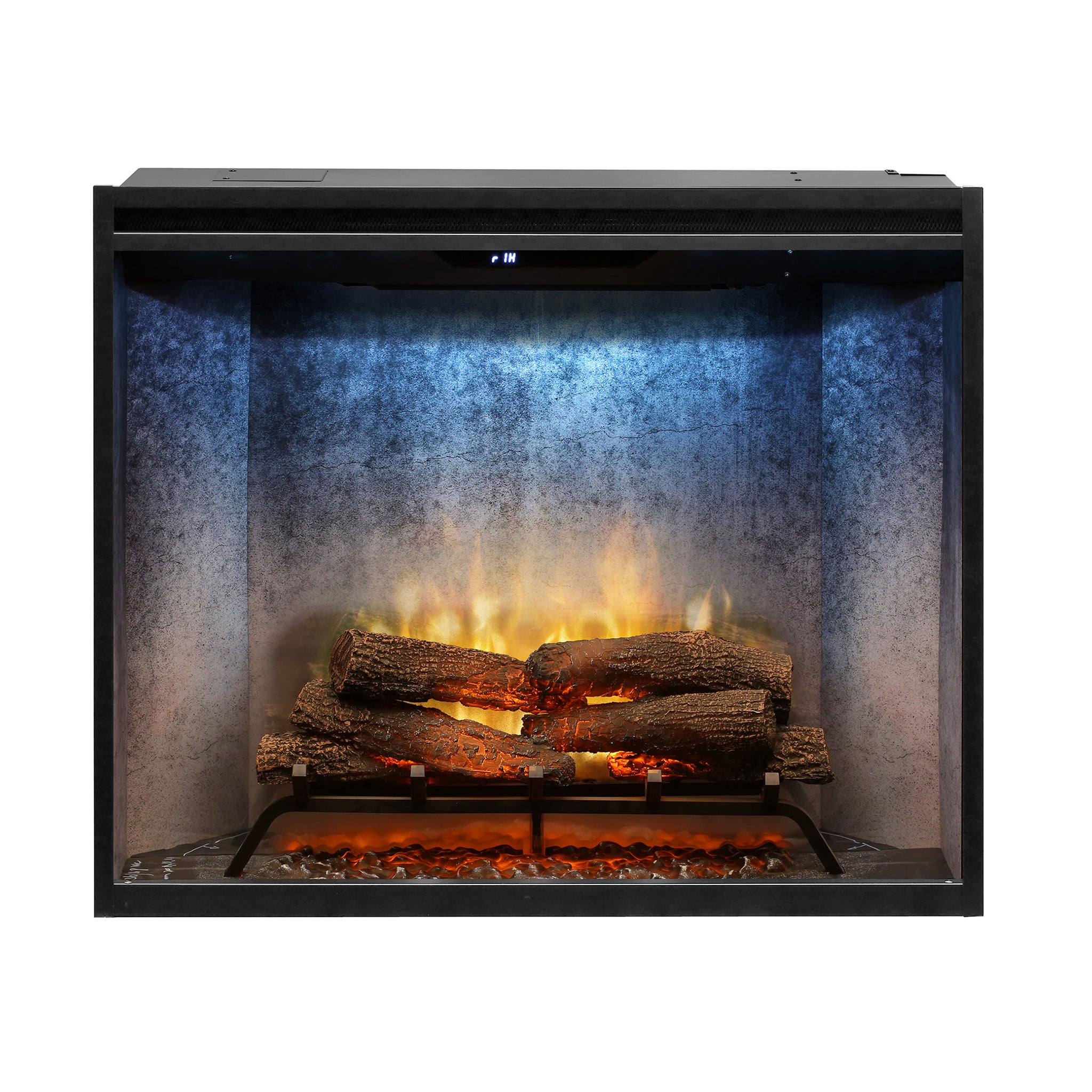 Dimplex Revillusion 36in Portrait Built-In Firebox, Weathered Concrete, with Glass Pane and Plug Kit included