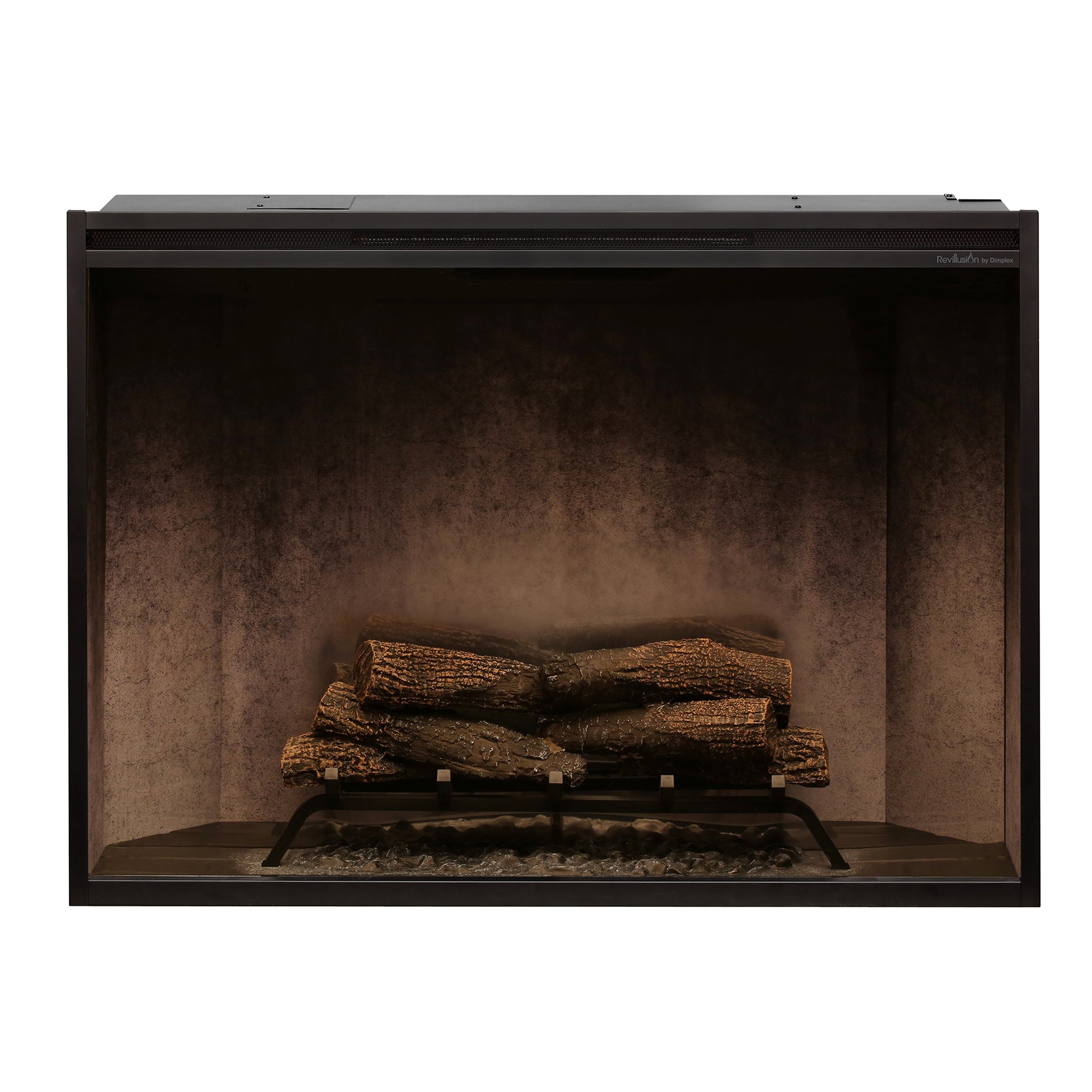 Dimplex Revillusion 42in Portrait Built-In Firebox, Weathered Concrete, with Glass Pane and Plug Kit included
