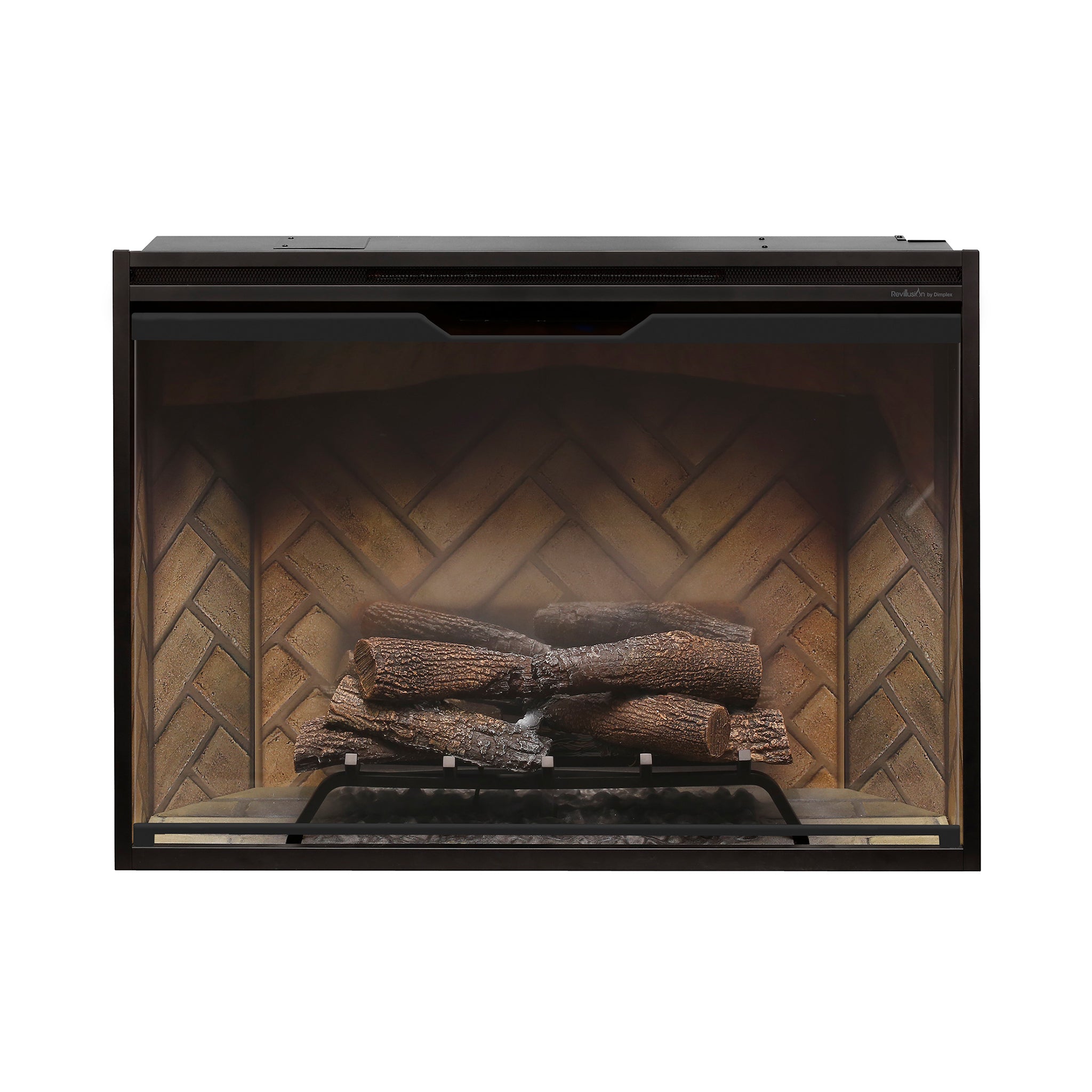 Dimplex Revillusion 42in Portrait Built-In Firebox, Herringbone, with Glass Pane and Plug Kit included