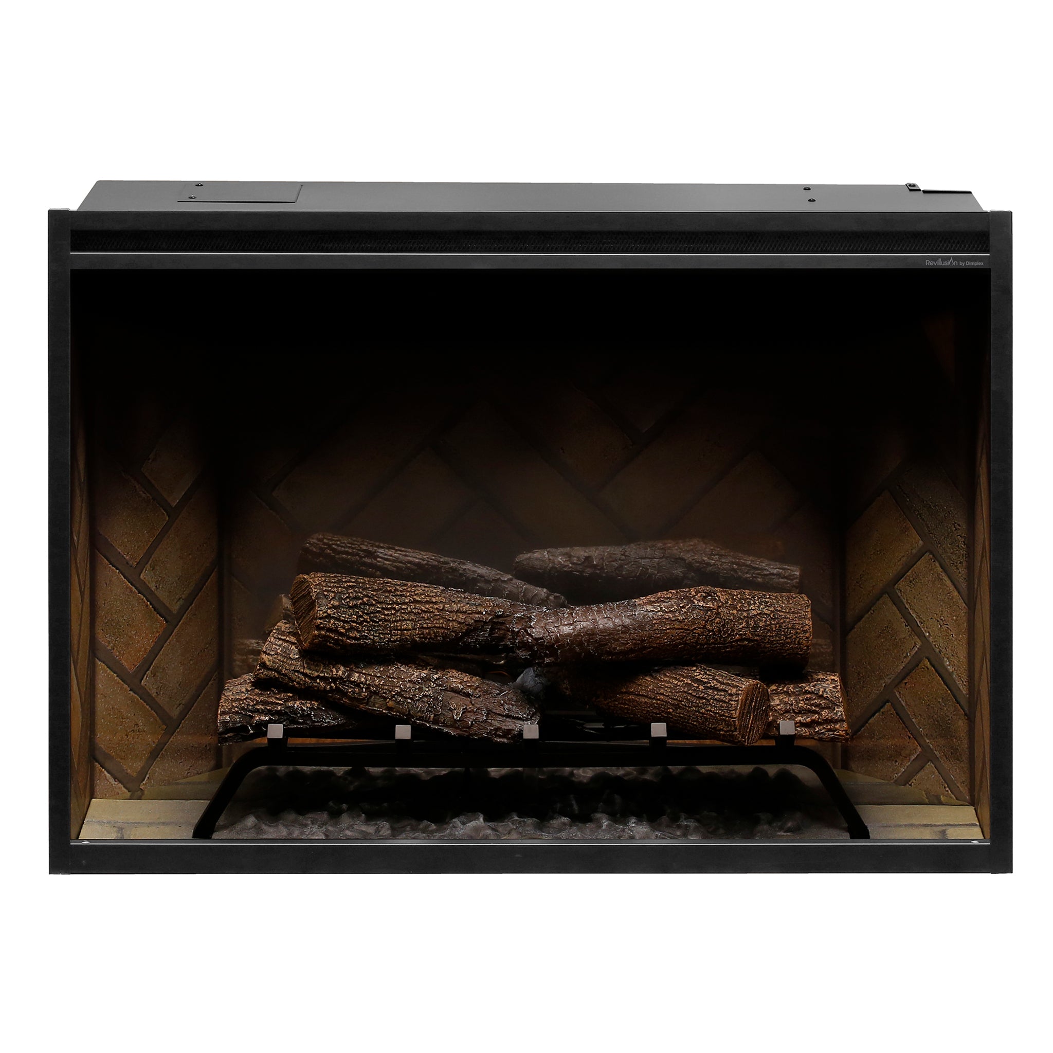 Dimplex Revillusion 36in Built-in Electric Firebox, Herringbone, with Glass Pane and Plug Kit included