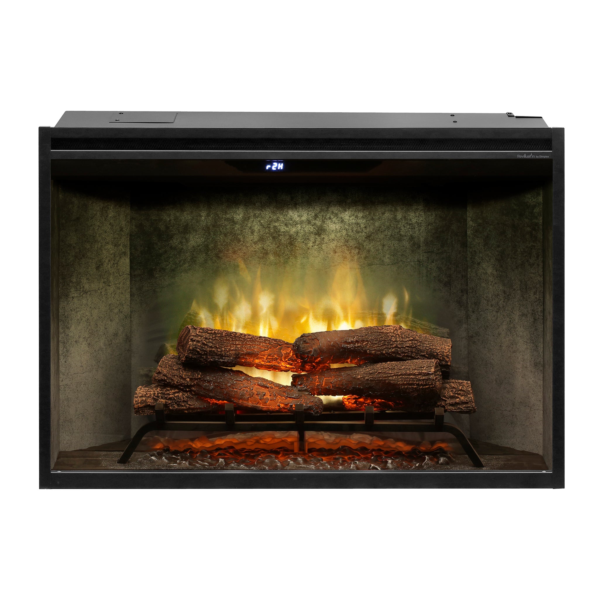 Dimplex Revillusion 36in Built-in Electric Firebox, Weathered Concrete, with Glass Pane and Plug Kit included
