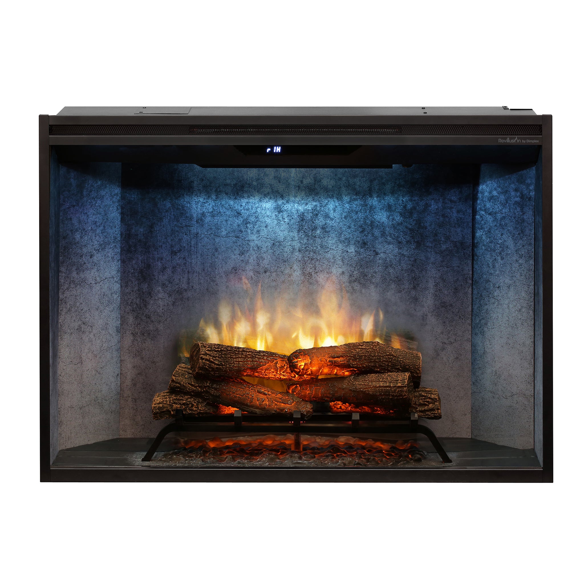 Dimplex Revillusion 42in Portrait Built-In Firebox, Weathered Concrete, with Glass Pane and Plug Kit included