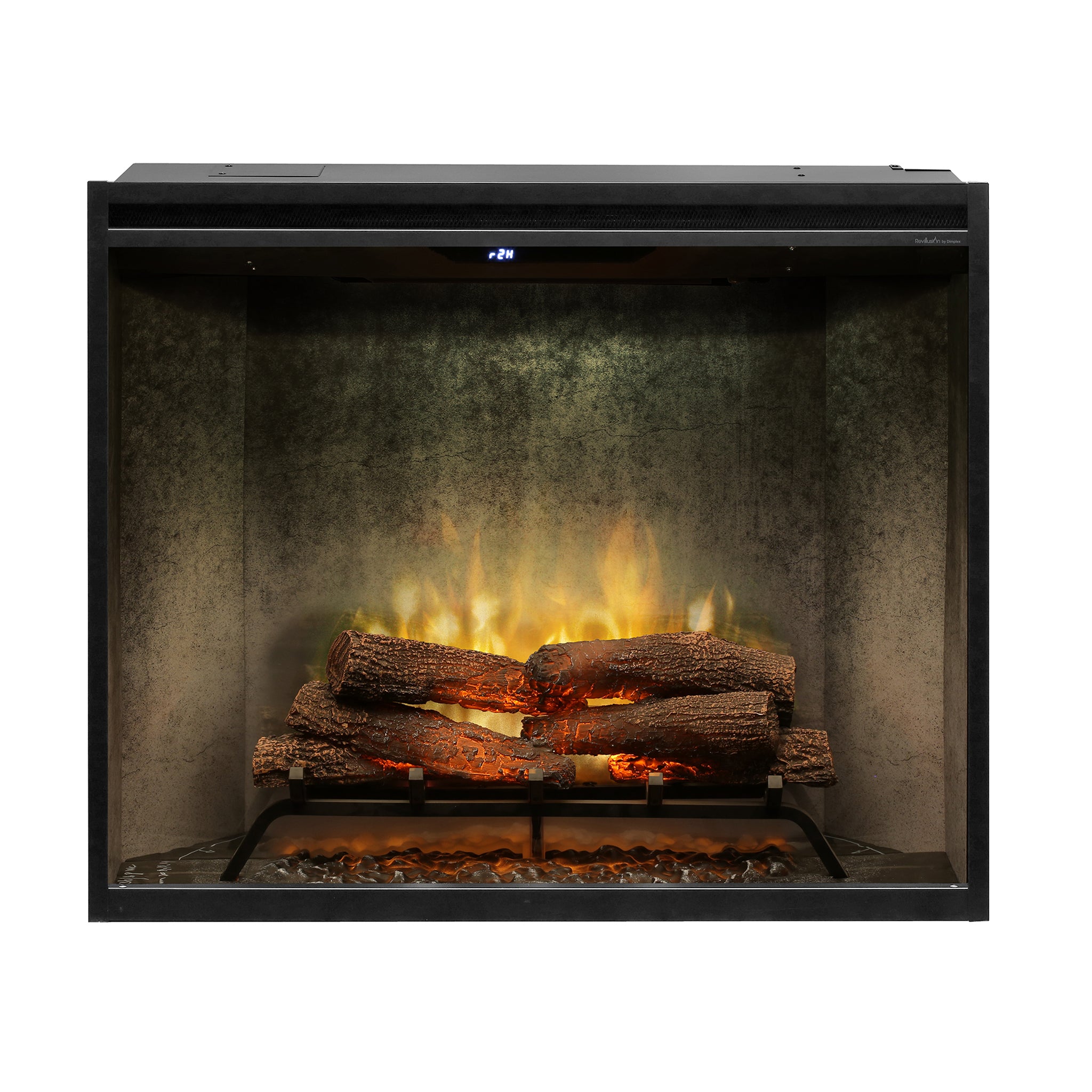 Dimplex Revillusion 36in Portrait Built-In Firebox, Weathered Concrete, with Glass Pane and Plug Kit included