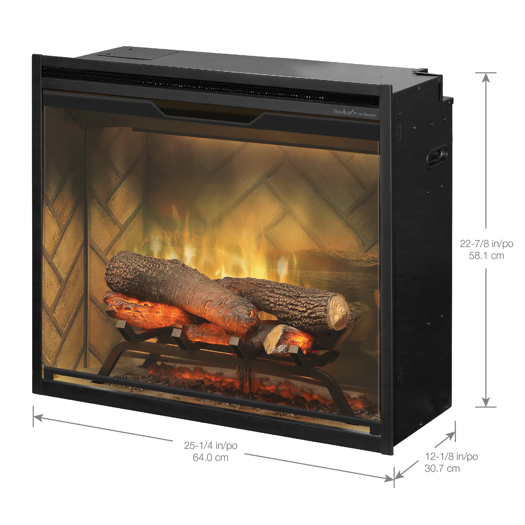 Dimplex Revillusion 24in Built-In Firebox, Herringbone