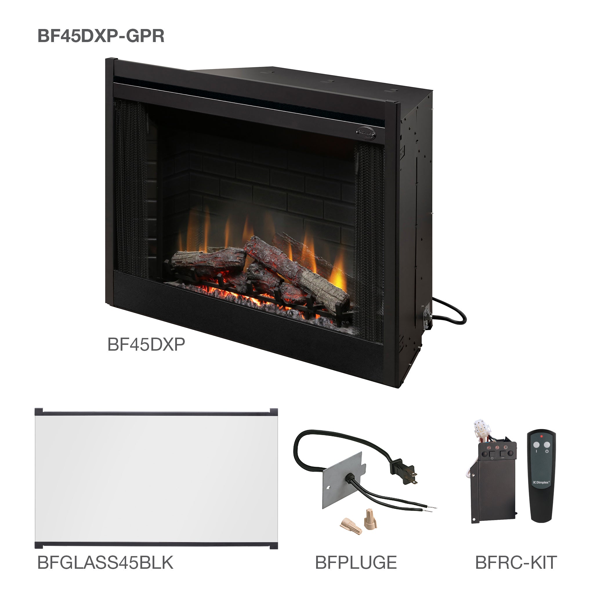 Dimplex 45" BF Deluxe Built-in Electric Firebox