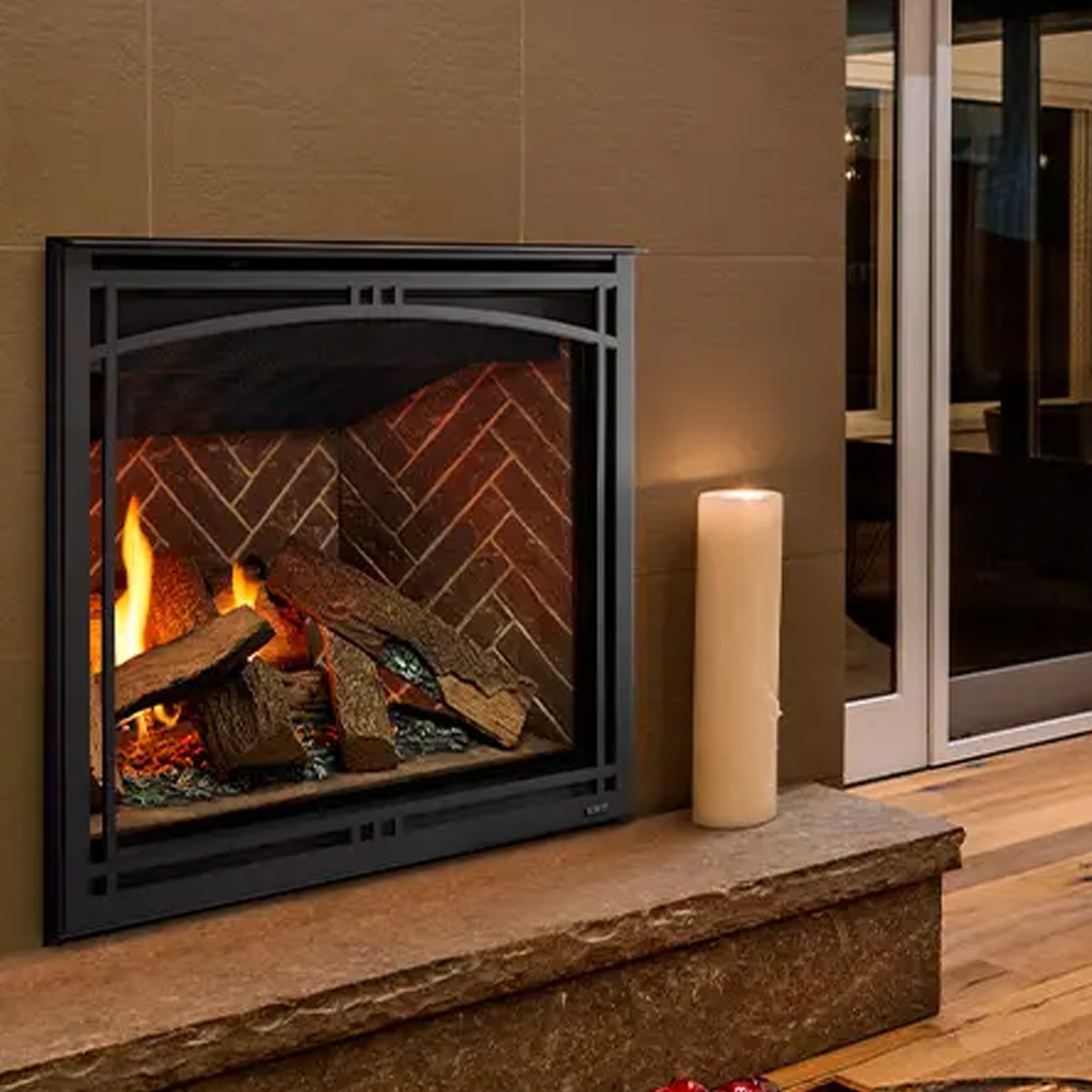 Majestic Meridian Platinum 36-Inch Direct Vent Gas Fireplace (LP)