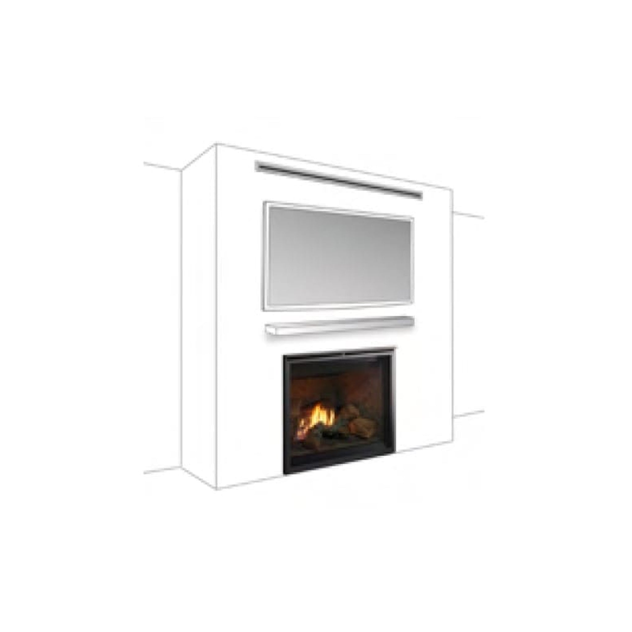 Majestic Passive Heat Vent Trim Kit for Meridian Platinum 36-inch Front Discharge