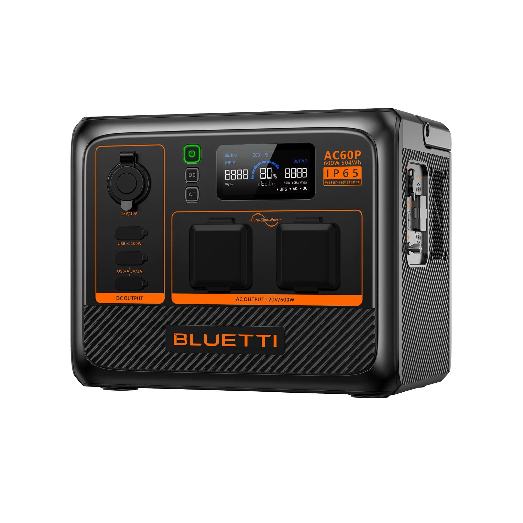 BLUETTI AC60P Portable Power Station | 600W, 504Wh
