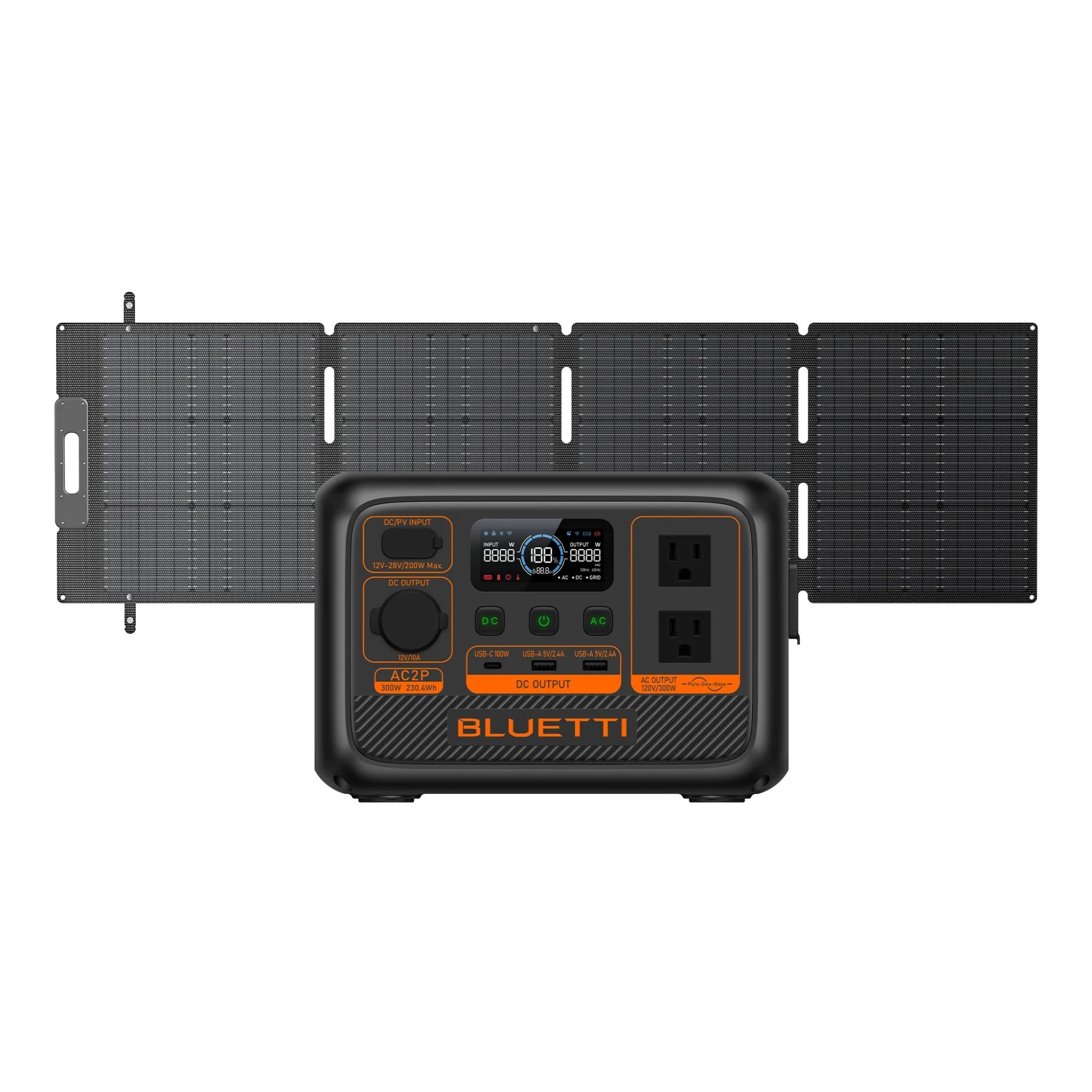 BLUETTI AC2P Portable Power Station | 300W, 230.4Wh