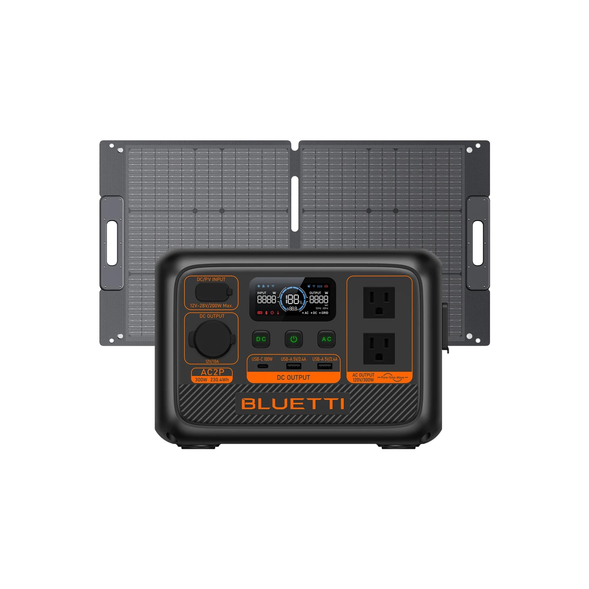 BLUETTI AC2P Portable Power Station | 300W, 230.4Wh