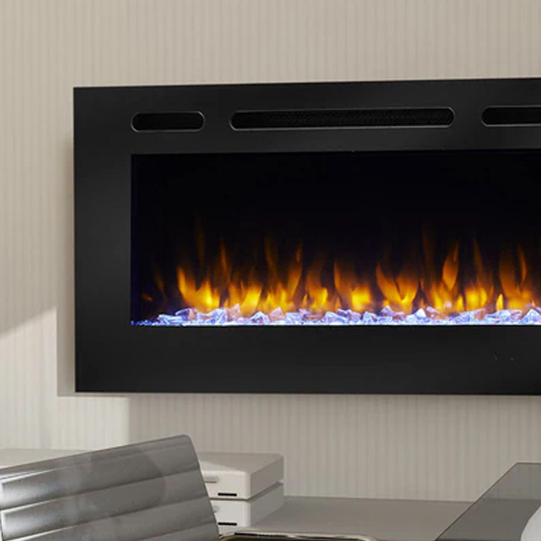 SimpliFire 40" Allusion Recessed Linear Electric Fireplace