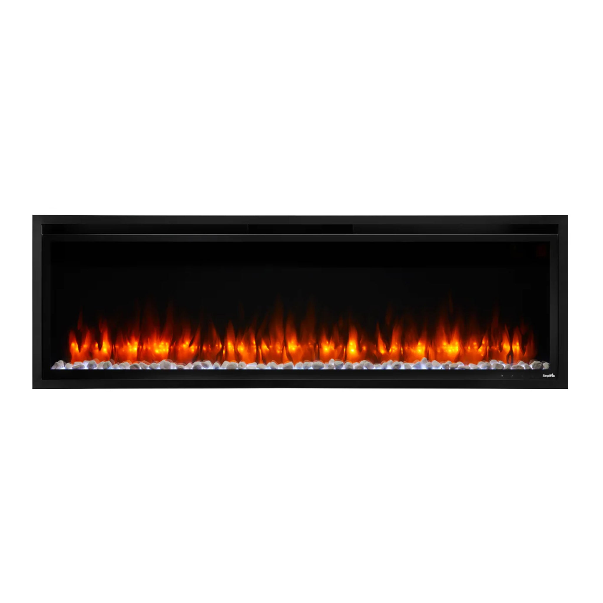 SimpliFire 60" Allusion Platinum Recessed Linear Electric Fireplace
