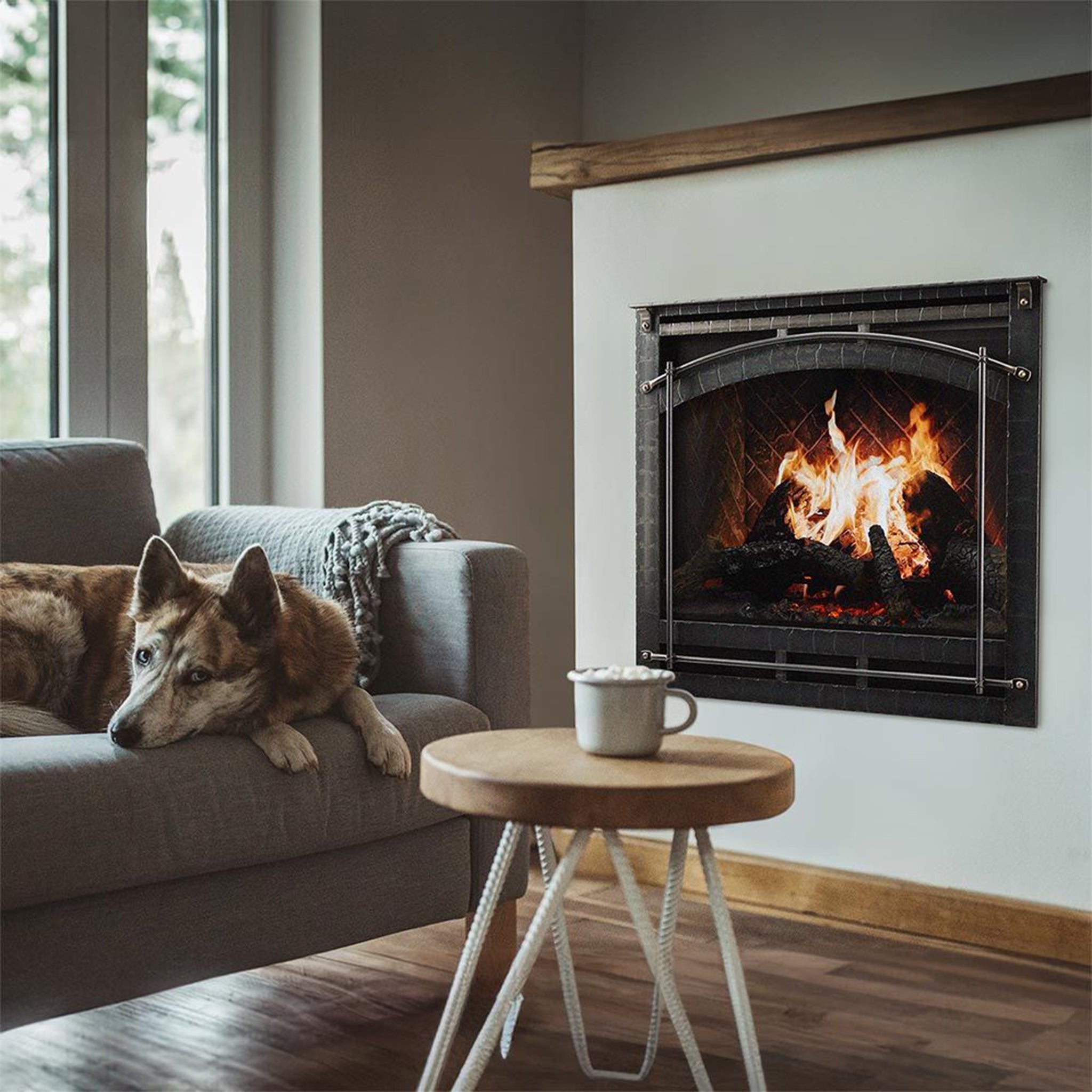 SimpliFire Chateau Forge front for Inception Electric Fireplace