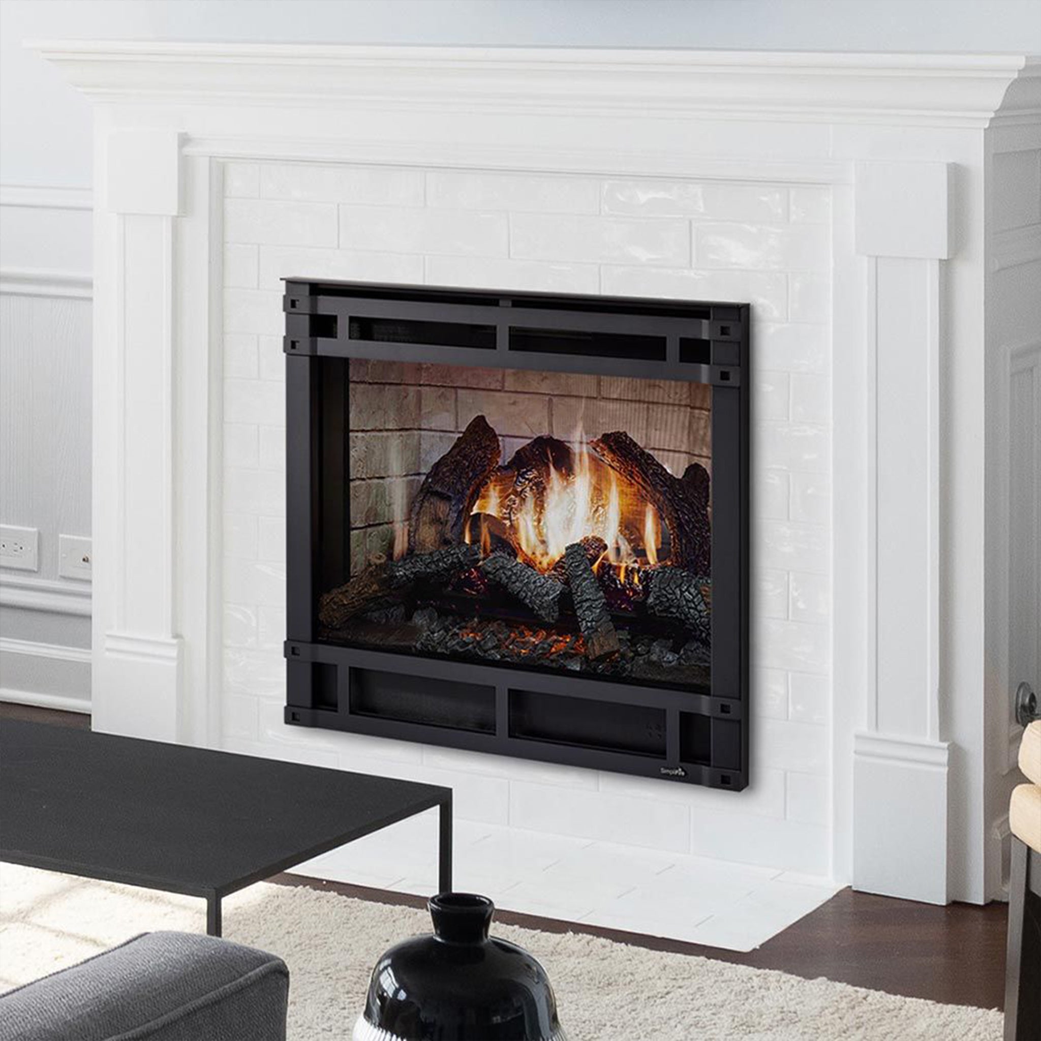 SimpliFire Halston front for Inception Electric Fireplace