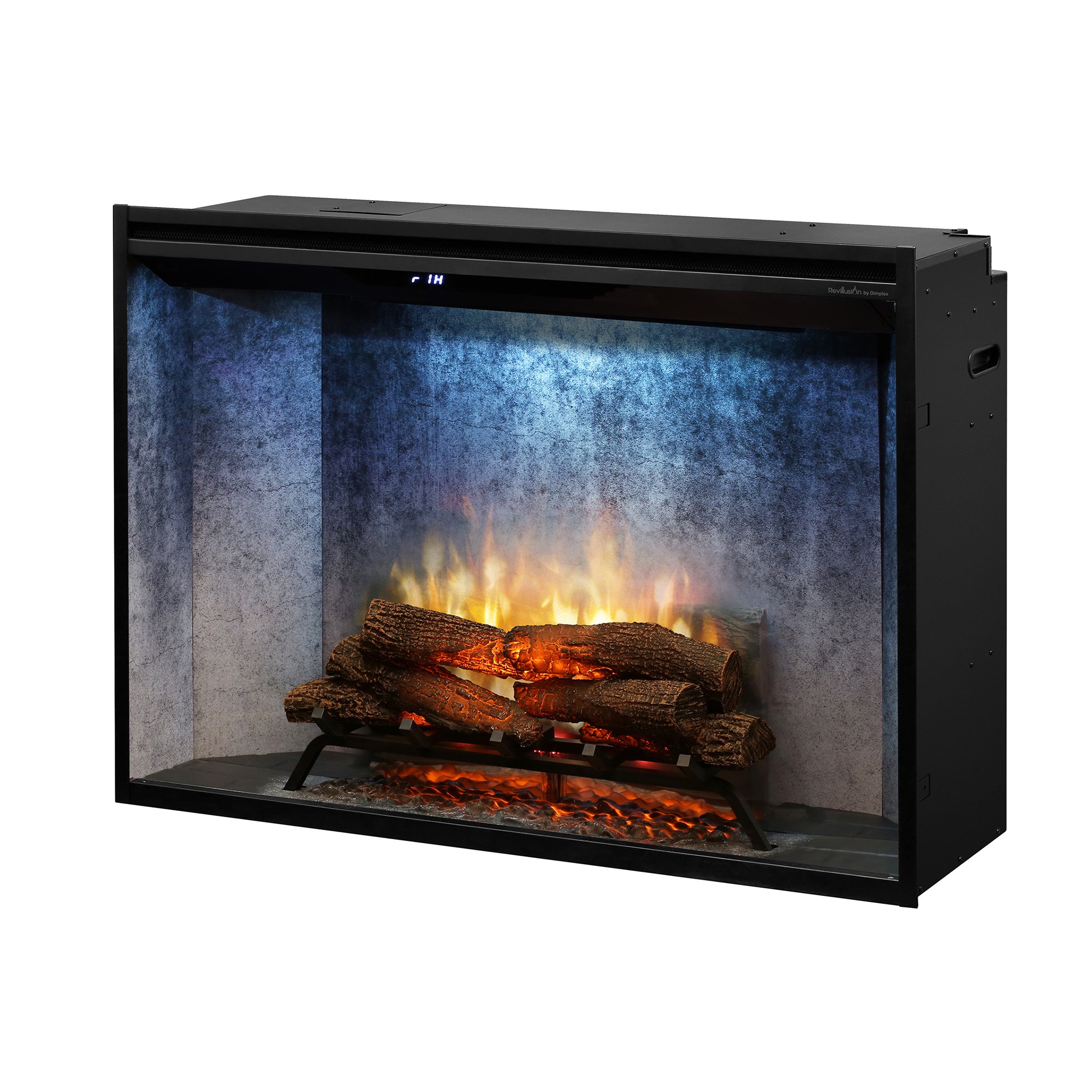 Dimplex Revillusion 42in Portrait Built-In Firebox, Weathered Concrete, with Glass Pane and  Plug Kit included