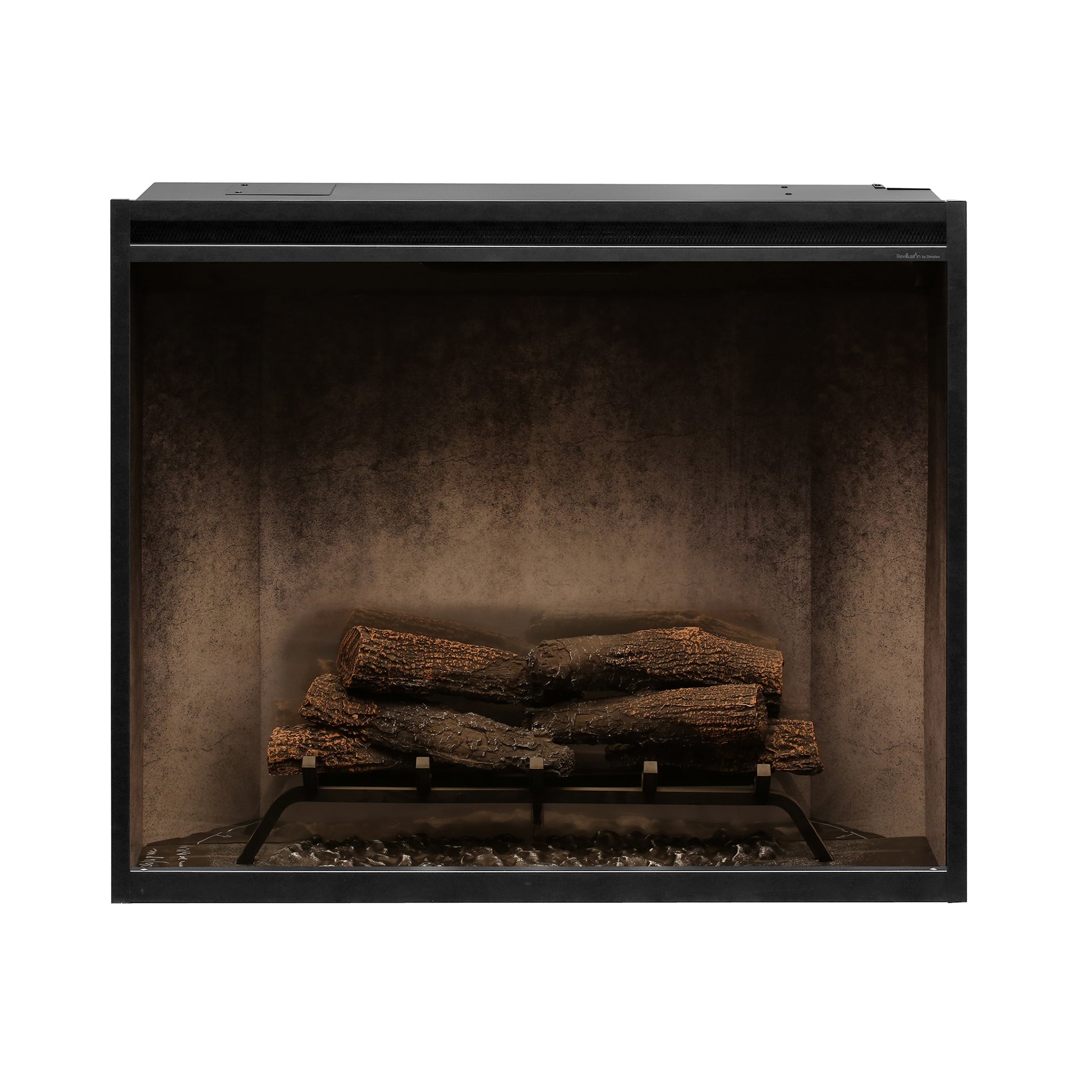 Dimplex Revillusion 36in Portrait Built-In Firebox, Weathered Concrete, with Glass Pane and  Plug Kit included
