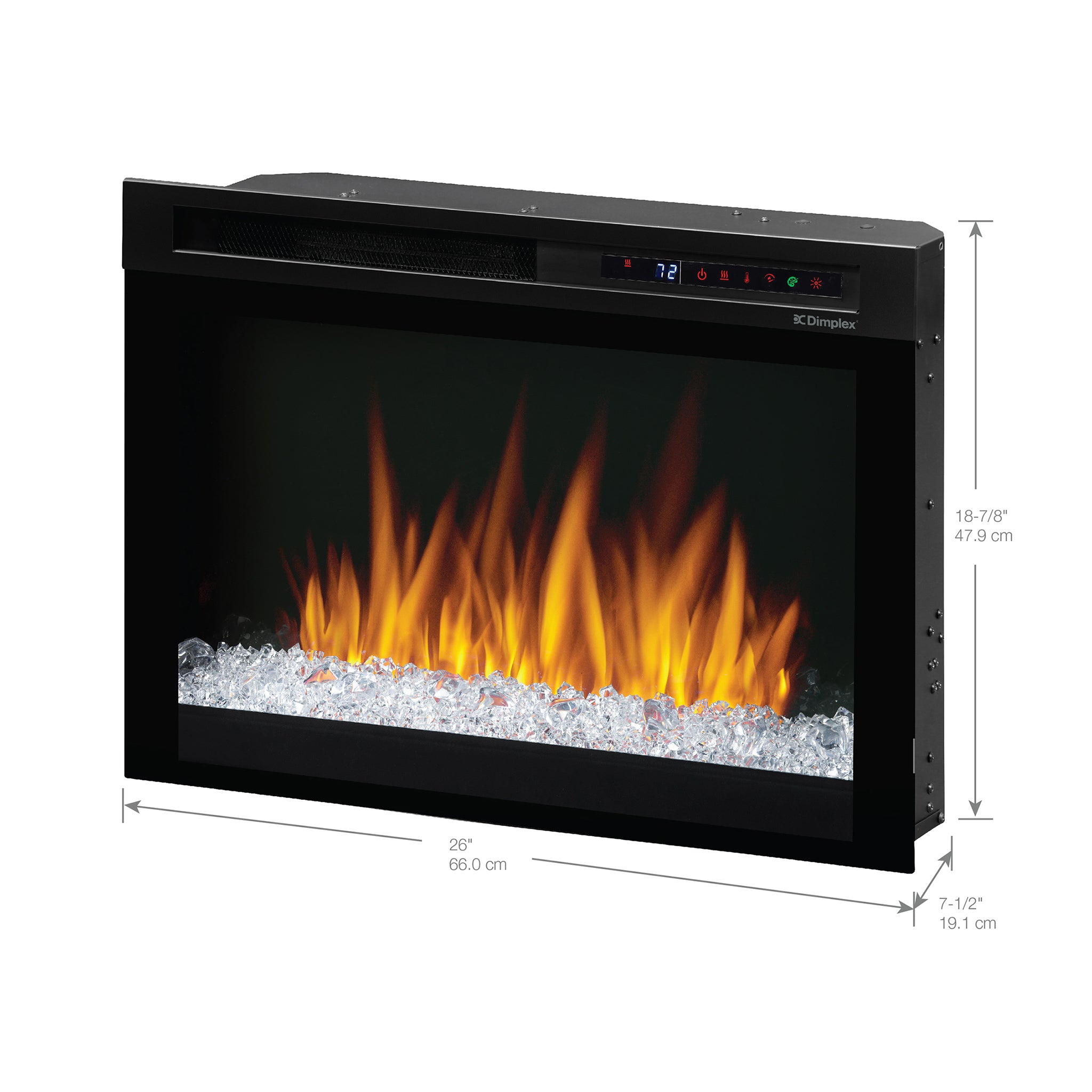 Dimplex Nova 26" Plug-in Electric Firebox with Acrylic Ember Bed