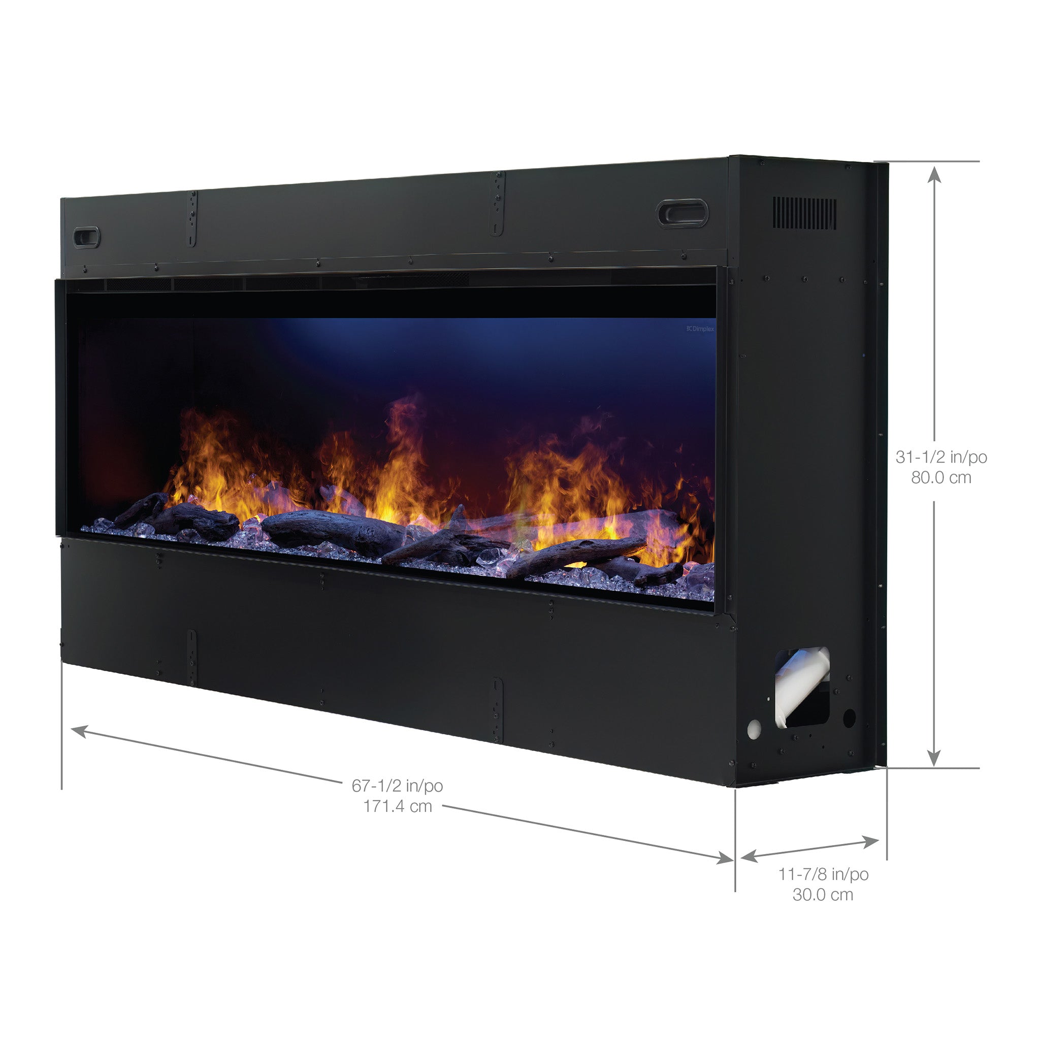 Dimplex Optimyst Linear 66" Vapor Fireplace with Acrylic Ice and Driftwood Media