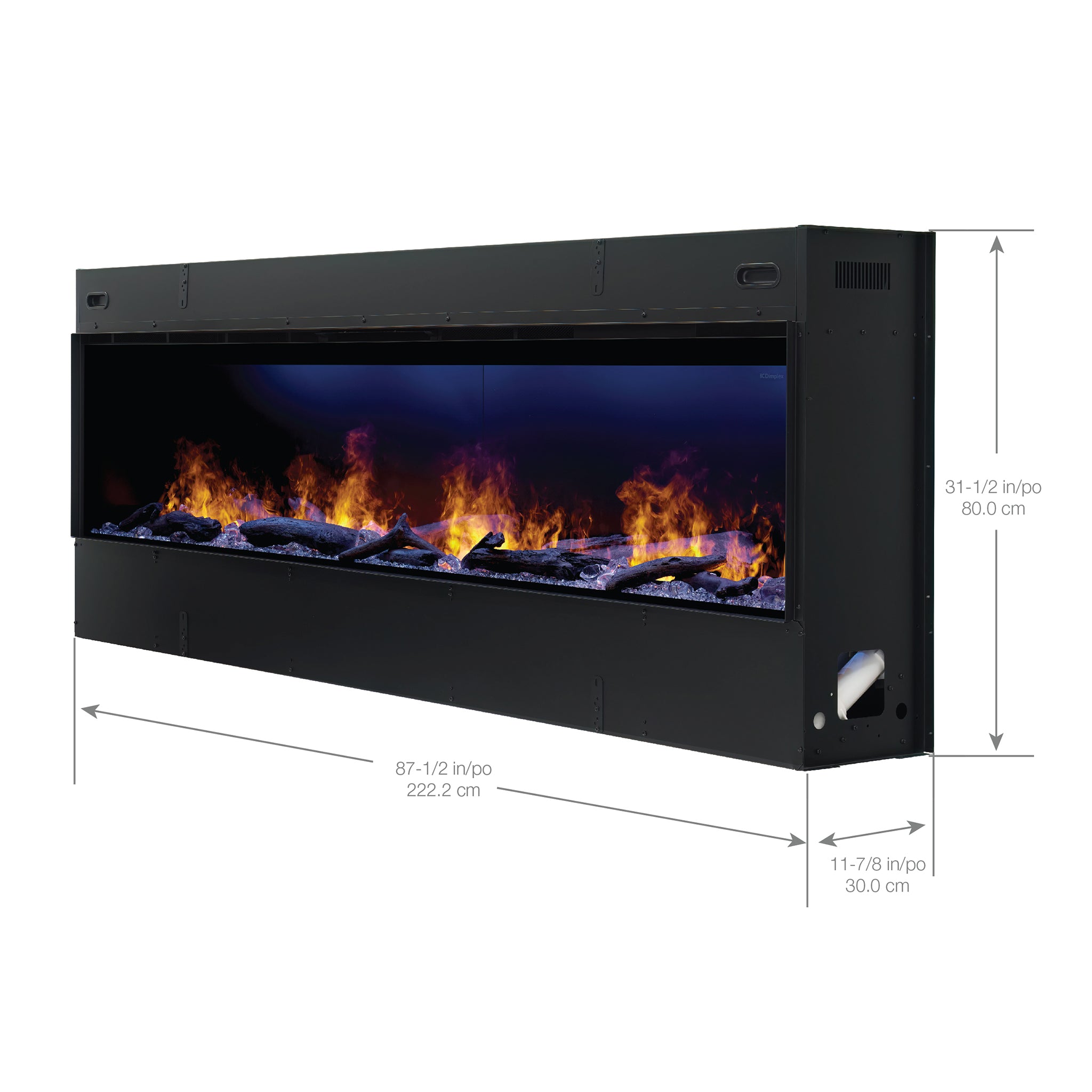 Dimplex Optimyst Linear 86" Vapor Fireplace with Acrylic Ice and Driftwood Media