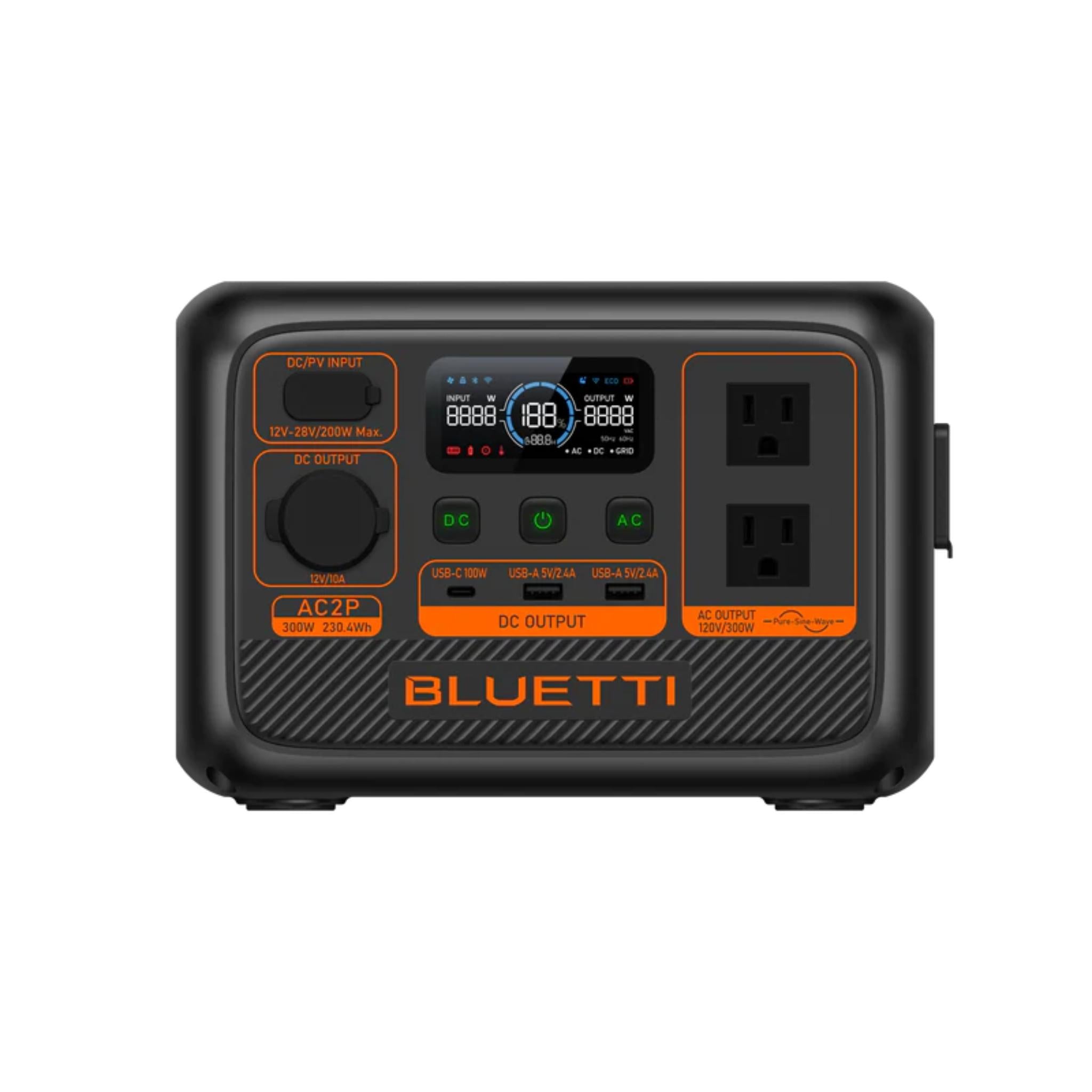 BLUETTI AC2P Portable Power Station | 300W, 230.4Wh
