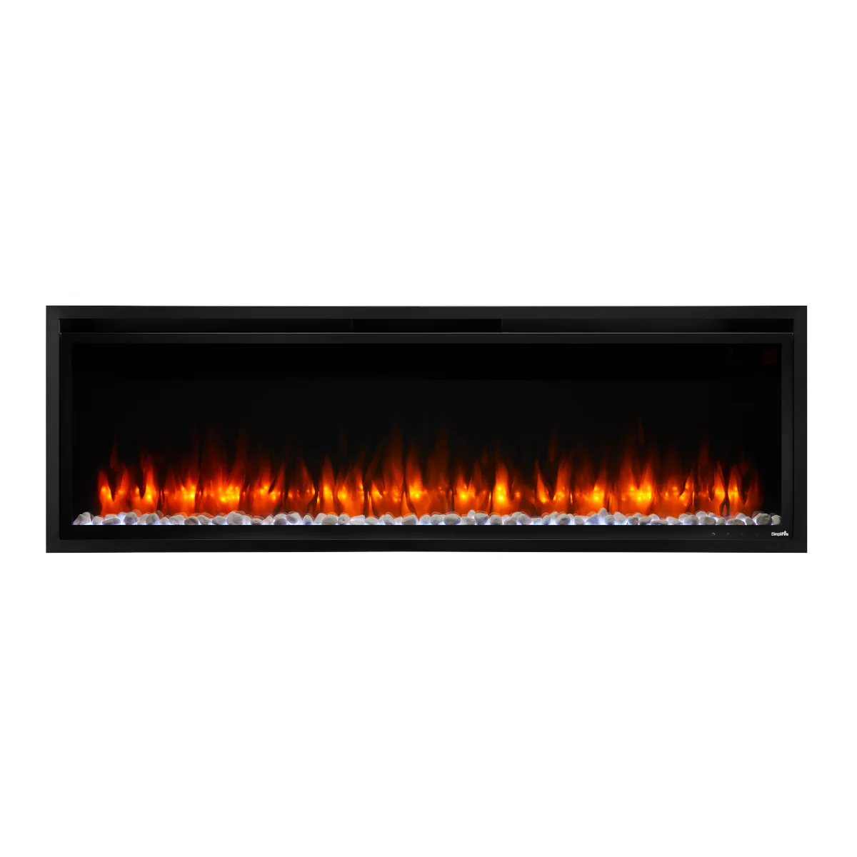 SimpliFire 60" Allusion Platinum Recessed Linear Electric Fireplace