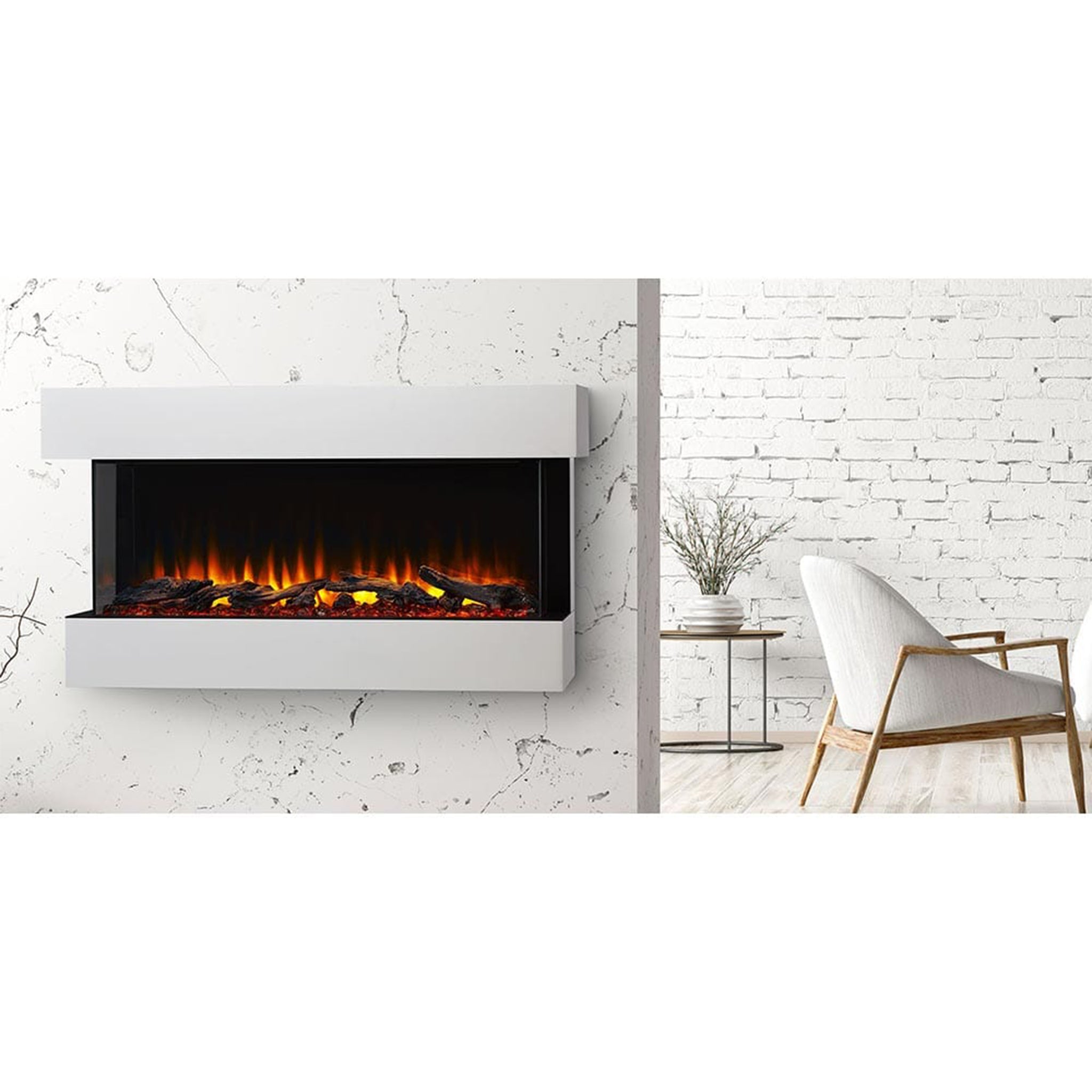 SimpliFire Floating Mantel Kit for Scion 43, Primed MDF; For wall mount applications  (includes wall mount bracket)