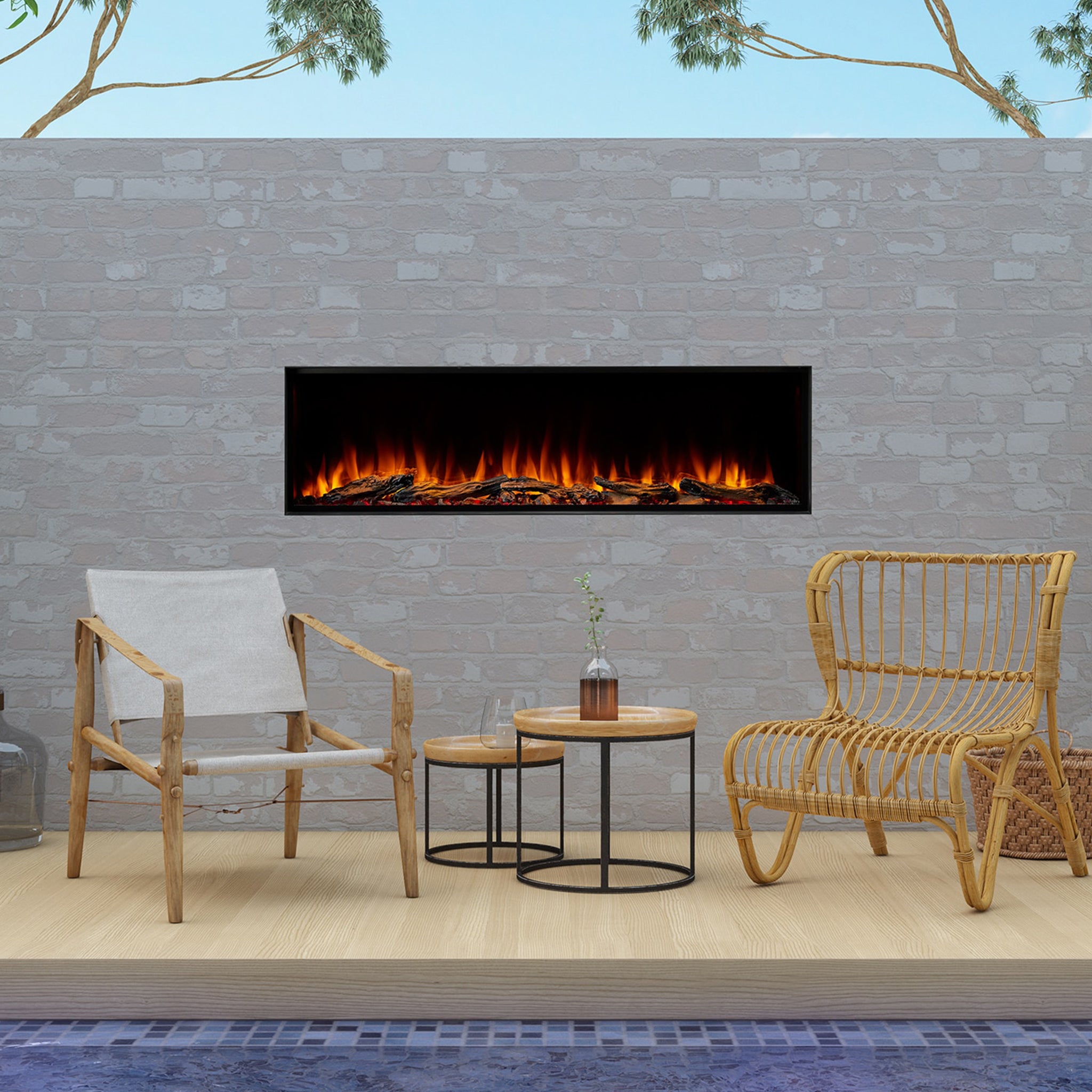SimpliFire Forum 55" Outdoor Electric Fireplace