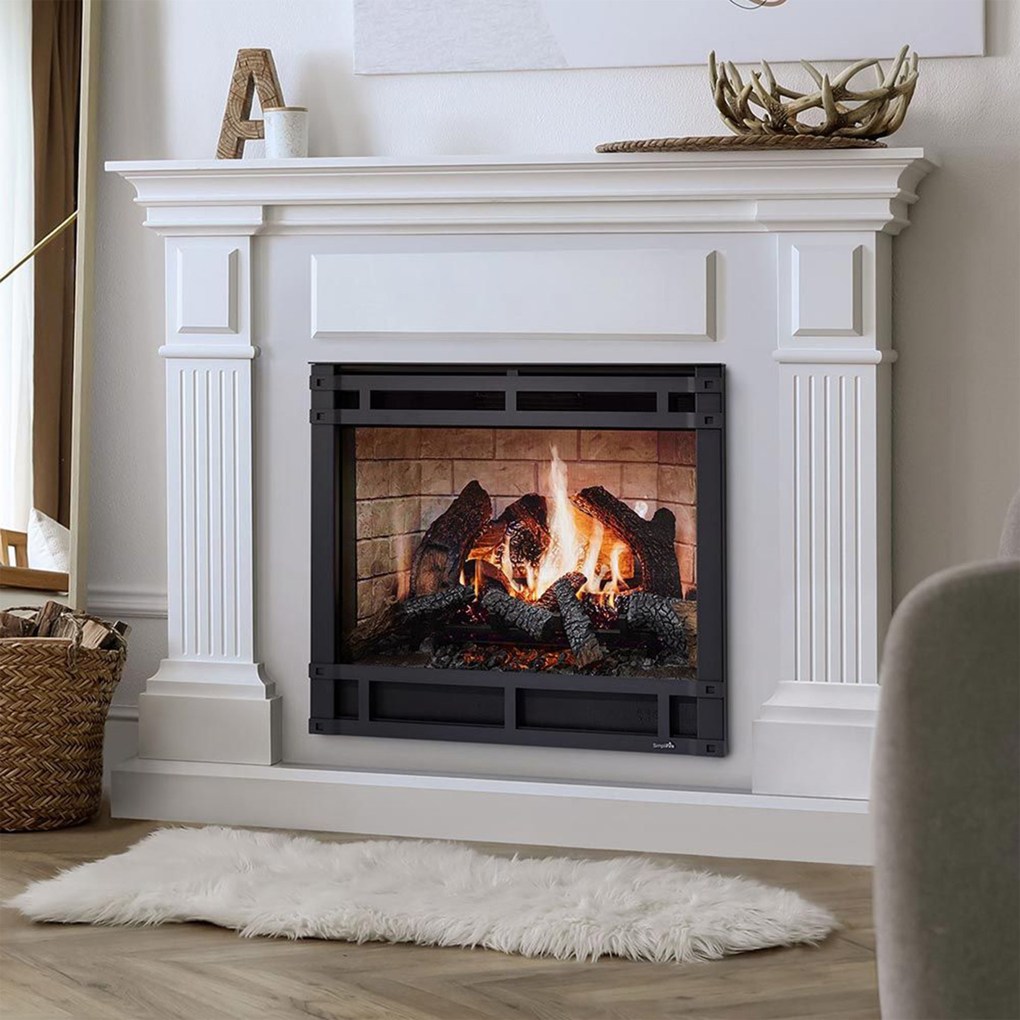 SimpliFire Halston front for Inception Electric Fireplace