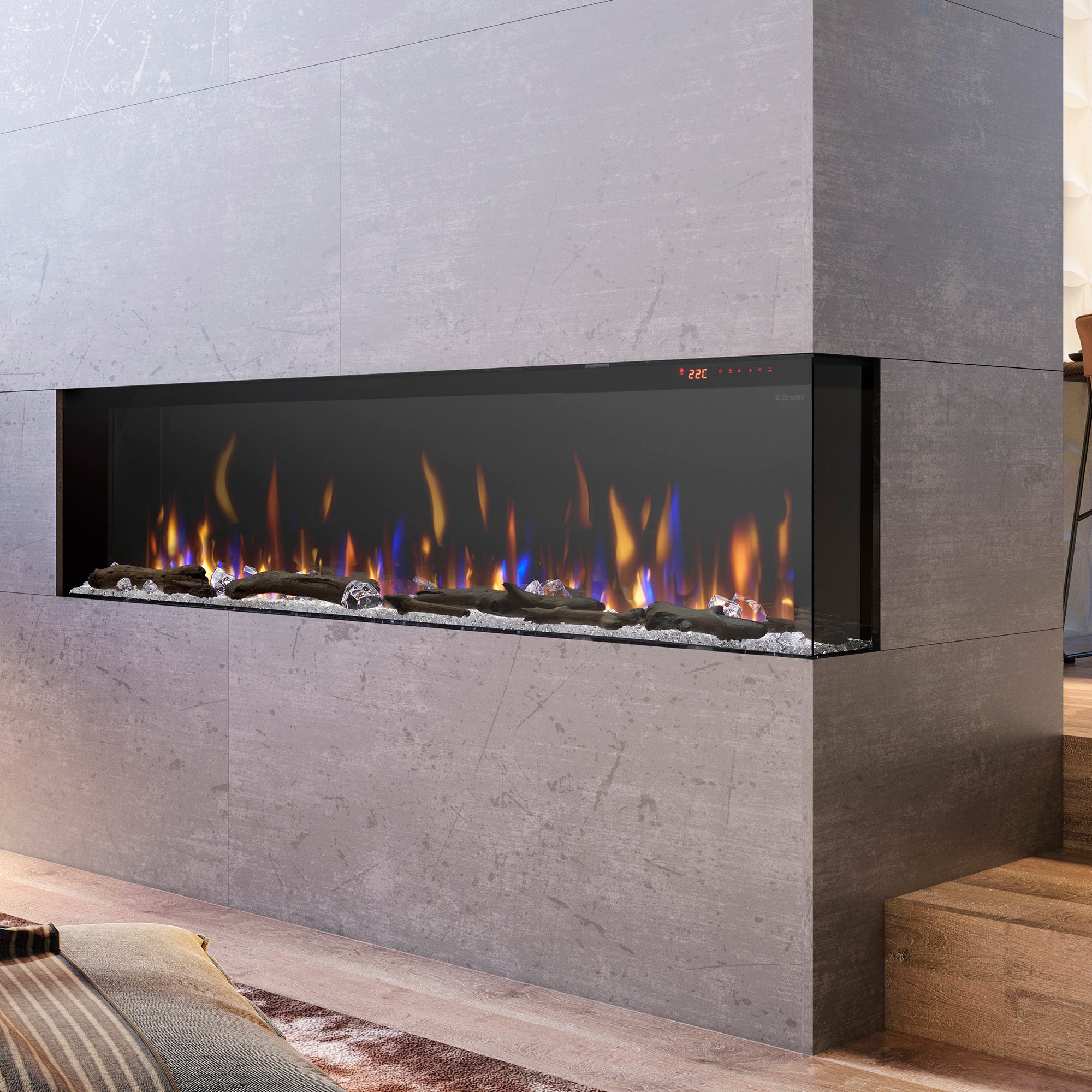 Dimplex lgnite Bold 74" Built-in Linear Electric Fireplace
