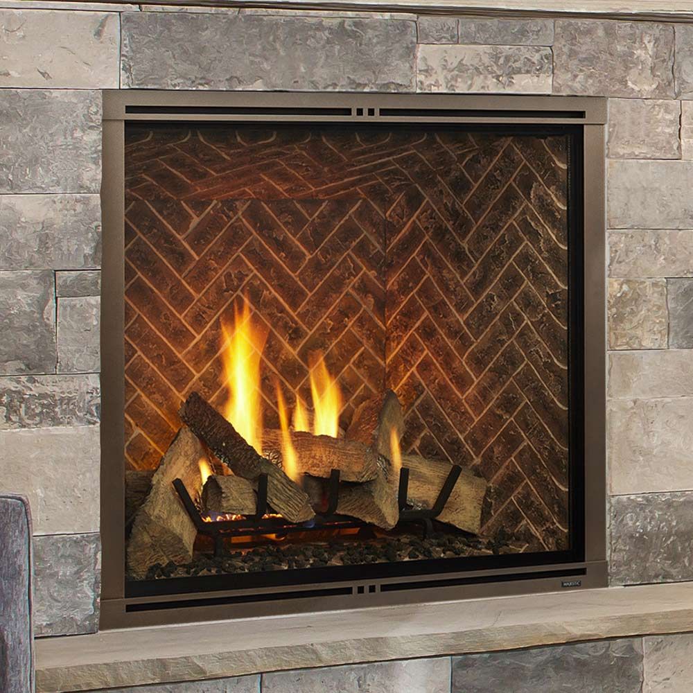 Majestic Black Overlap Front for Meridian 36-Inch Fireplace